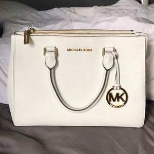 Sutton Michael Kors mk white purse satchel